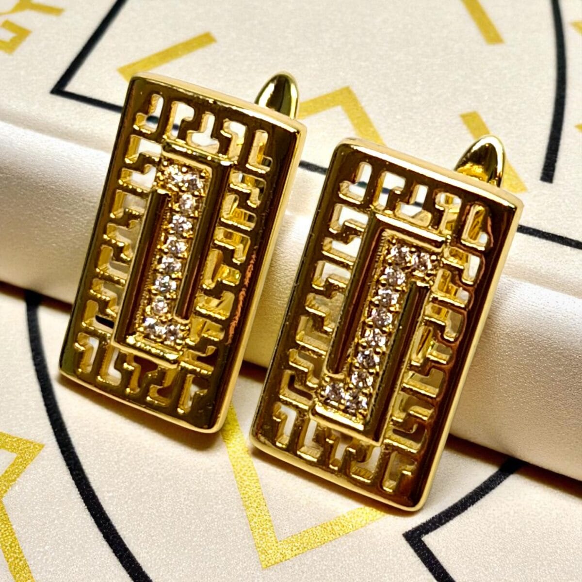 cercei placati aur 14k alessia 7 cercei placati aur 14k alessia 7