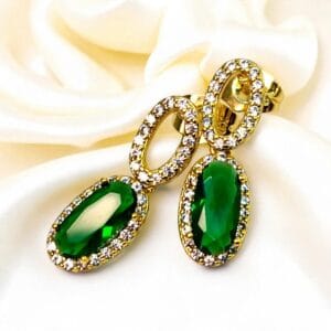 cercei placati aur 18k emilia green 1