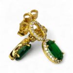cercei placati aur 18k emilia green