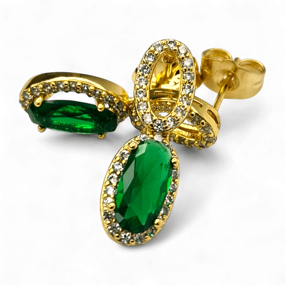 cercei placati aur 18k emilia green cercei placati aur 18k emilia green