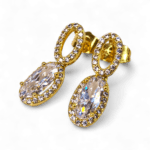 cercei placati aur 18k emilia white