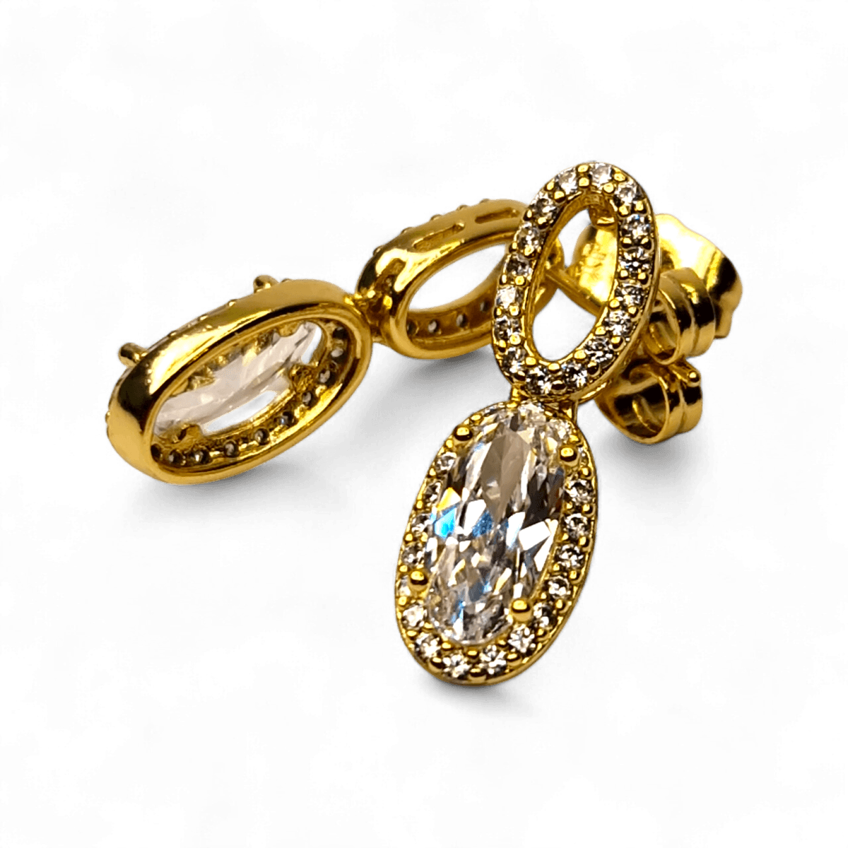 cercei placati aur 18k emilia white 18 cercei placati aur 18k emilia white 18