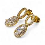 cercei placati aur 18k emilia white