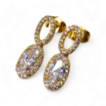 cercei placati aur 18k emilia white