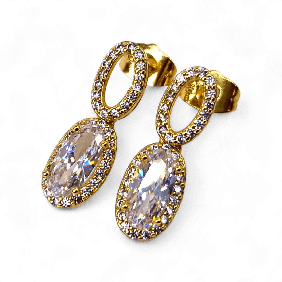 cercei placati aur 18k emilia white 3 cercei placati aur 18k emilia white 3