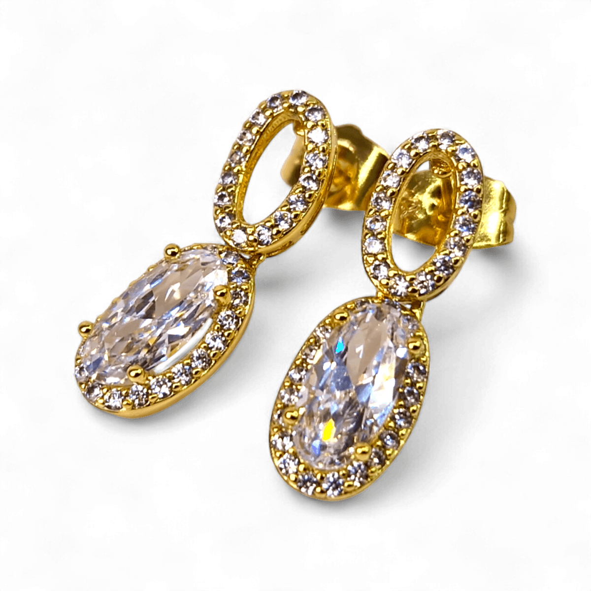 cercei placati aur 18k emilia white cercei placati aur 18k emilia white