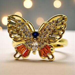 inel ivona orange placat aur 14k 1