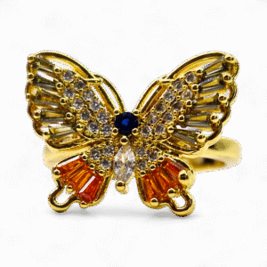 inel ivona orange placat aur 14k