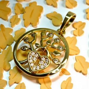 pandantiv placat aur 14k rebeca 15